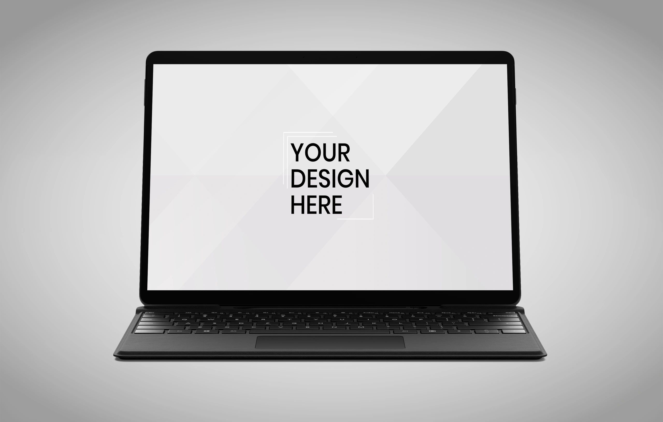 Laptop mockup representing a website homepage design